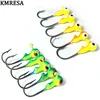 KMRESA 5pcs High quality Carbon Steel Jig Head Lead Head Anzol Hook 1.6G barbed fishing hook carp Fishing hamecons ► Photo 1/6