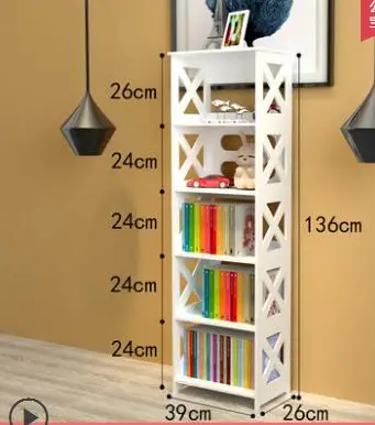 Bookshelf floor simple rack creative primary school combination bookcase multi-layer storage cabinet simple modern.