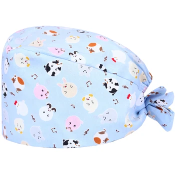 

Surgical Caps Womens Scrub Hats Medical Hats Skull Caps Operating Room 100% Cotton Nurse Doctor Working Hats Dentist Cap