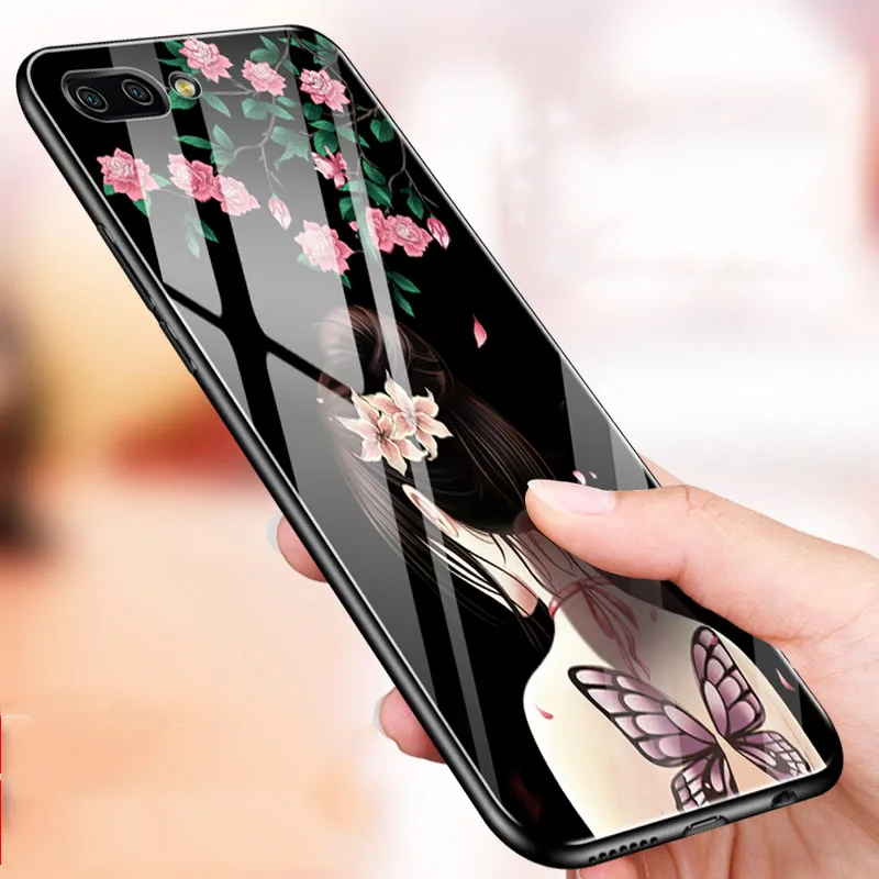 GKK Модный чехол для Huawei Honor 10 задняя крышка из стекла и мягкого ТПУ Оригинальная