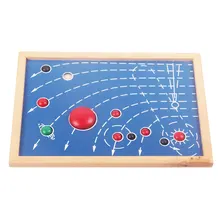 Wooden Montessori Toys Baby Puzzle Map Of 8 Planet Educational Early Learning Toys For Kids Birthday Gift E2364Z
