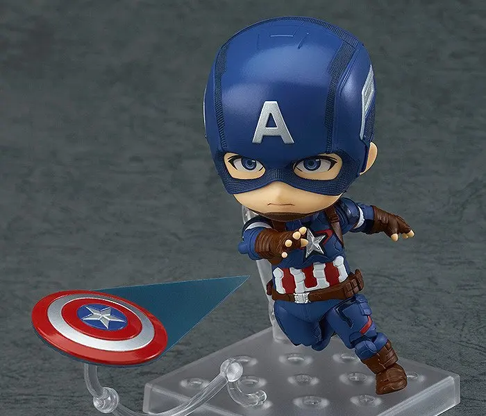 Аниме Marvel Nendoroid 618 милые каваи Капитан Америка 10 см фигурка игрушки