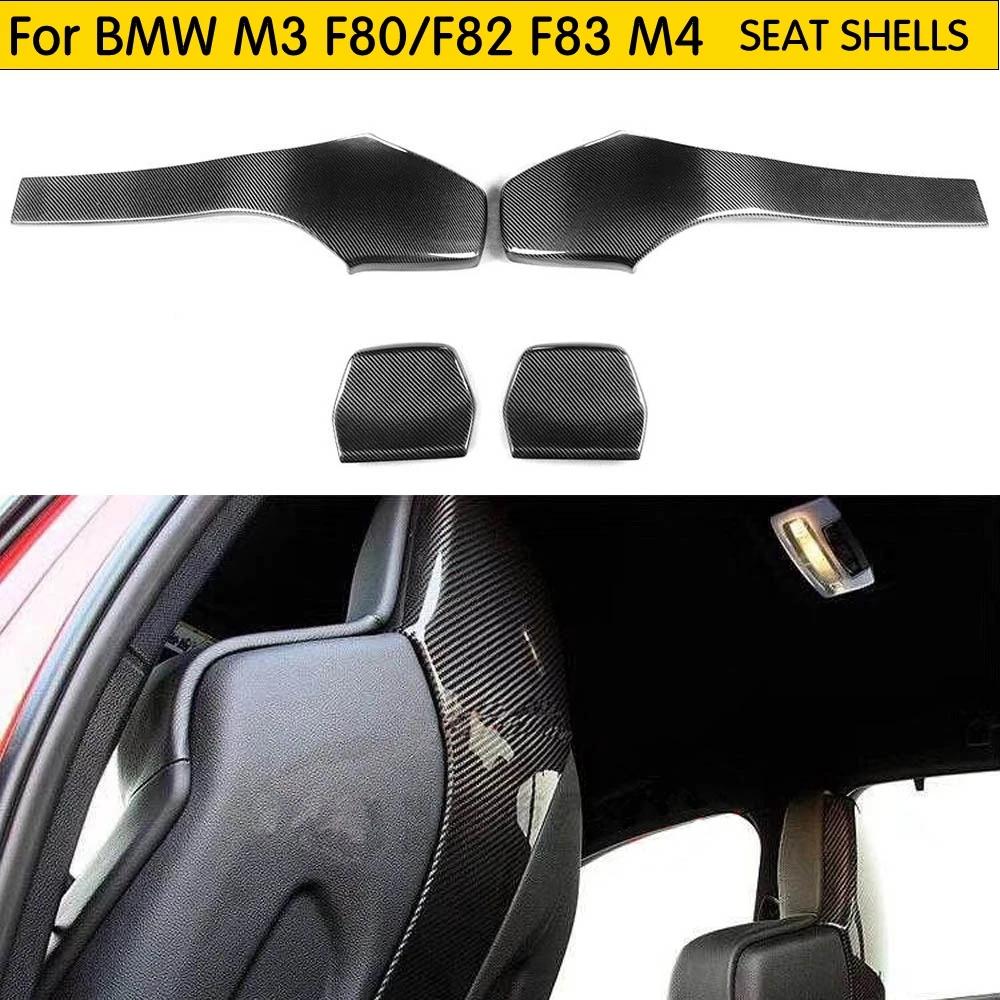 

For M3 M4 Carbon Fiber Seat Shells For BMW M3 F80 M4 F82 F83 2014 + Sedan Coupe
