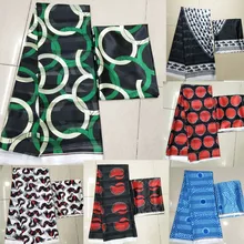 Горячая Распродажа Gahna Стиль атласная шелковая ткань с органзой Африканский Воск дизайн! J61785