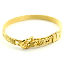 Модные украшения! Для мужчин и женщин звено цепи из нержавеющей стали золотой браслет серебро розовое золото цвет 21 см* 6 мм HB024