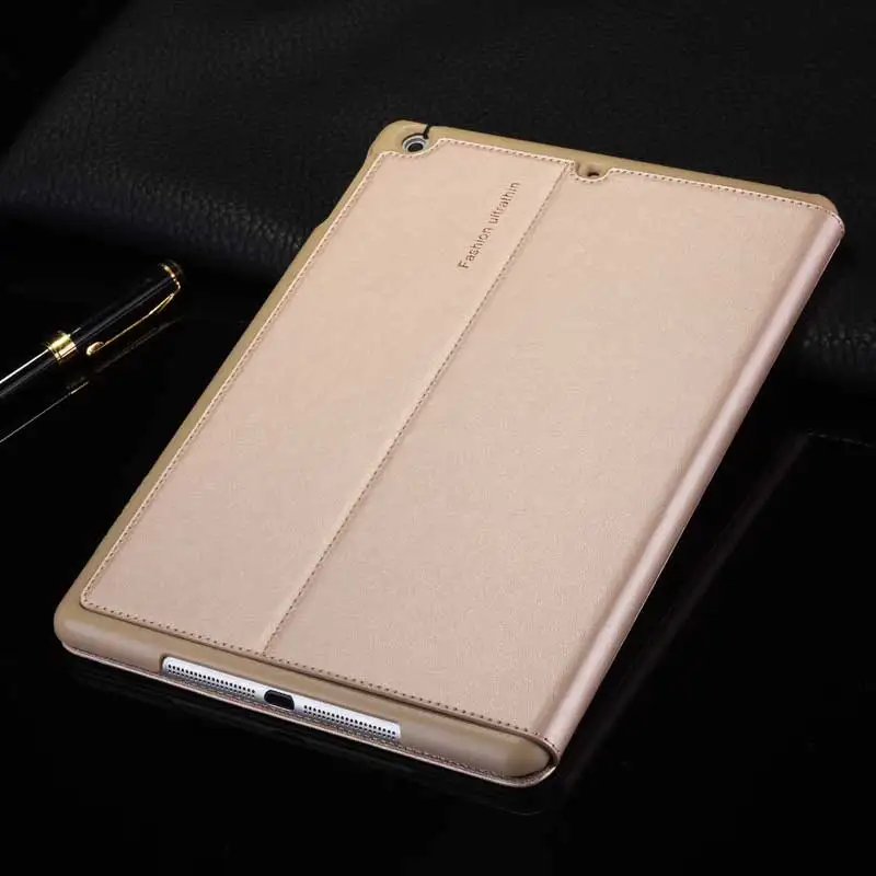 For iPad Air Air2 9.7 inch Universal Tablet Case Genuine Leather Flip Case Foldable Stand Smart Cover for Apple iPad 9.7