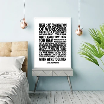 

Jack Johnson Quotes Vintage Art Canvas Poster Print Better Together...Minimalism Lettering Painting Wall Picture Home Decoration