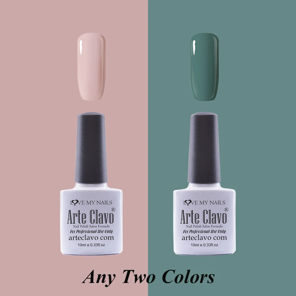 Arte Clavo чистый цвет УФ-набор гель-лаков для ногтей для маникюра Гель-лак Полупостоянный УФ замочить от желлак белый Hybird Nails Art - Цвет: Any 2 Colors