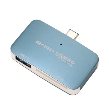 

New Fashion High Speed Card Reader 3 In1 OTG/SD/TF Type Mini Card USB Reader HUB Mobile Phone Adapter For Smart Phone/PC l0906#3
