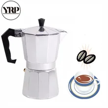 YRP – cafetière italienne Moka Latte, expresso, percolateur, 1 tasse/3 tasses/6 tasses/9 tasses/12 tasses, sur la cuisinière