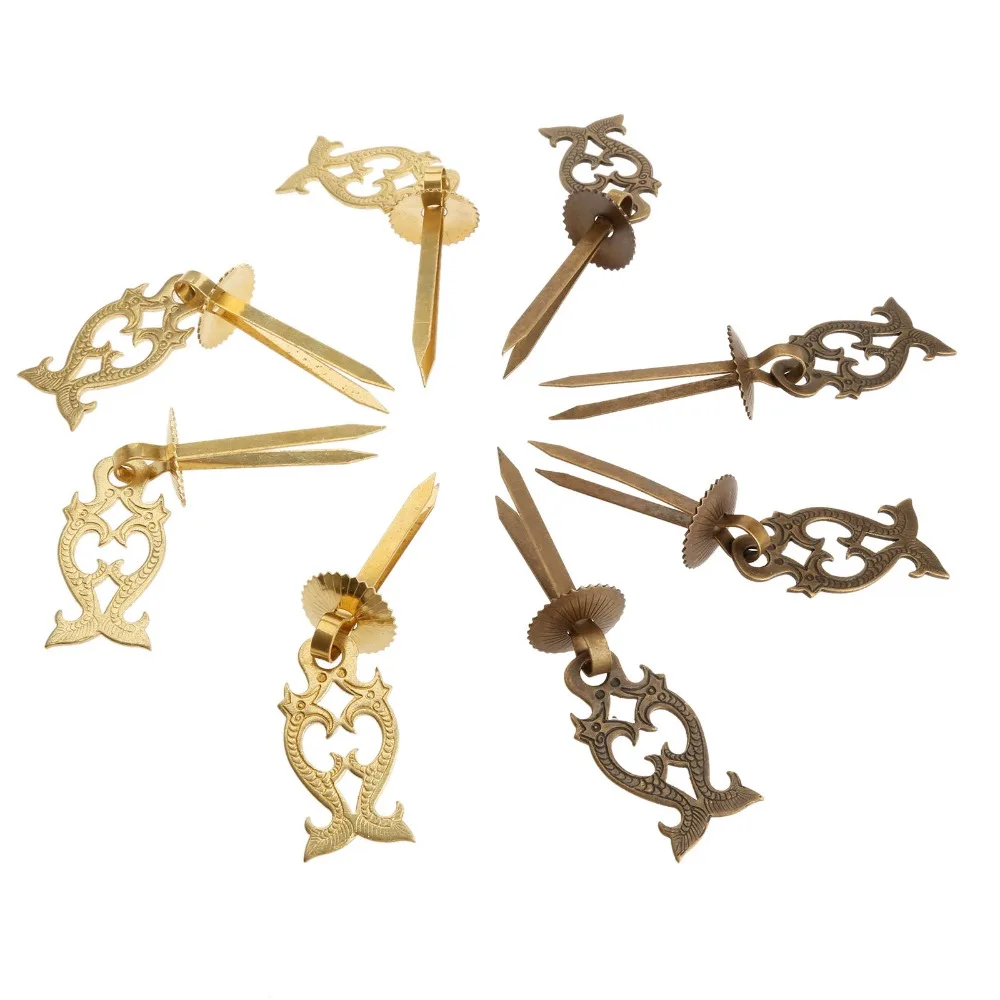 4Pcs Antique Furniture Fittings Brass Hardware Drawer Pull Door