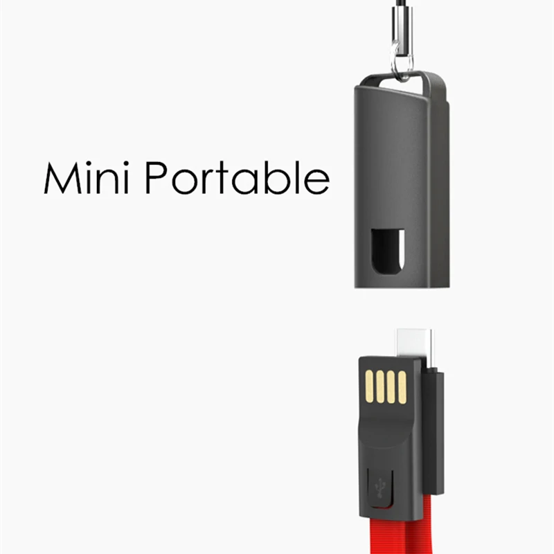 Брелок USB кабель портативный микро USB type C кабель для huawei Xiaomi Redmi usb-кабель для Samsung для iPhone XR XS MAX