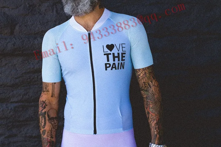 LOVE THE PAIN мужские короткие Джерси UCI bike epuipment Триатлон командная форма Персонализированные на заказ быстросохнущие трико уличная рубашка - Color: 08
