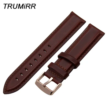 

Genuine Oil Leather Watchband for Fossil Gen 4 Q Venture HR /Gen 3 Q Venture Women Watch Band Steel Clasp Strap Wrist Bracelet