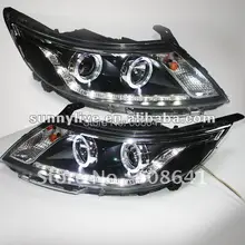 Для KIA RIO K2 светодиодный головной фонарь ангельские глазки объектив проектора 2011-2012 год