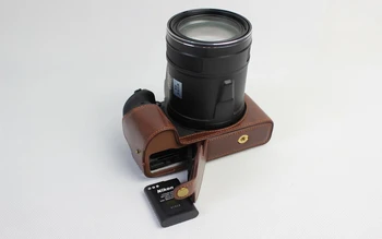 

PU Leather Camera Bottom Case Cover Half Body Set Bag For Nikon Coolpix P900s P900 Coffee Black Brown With Battery Opening