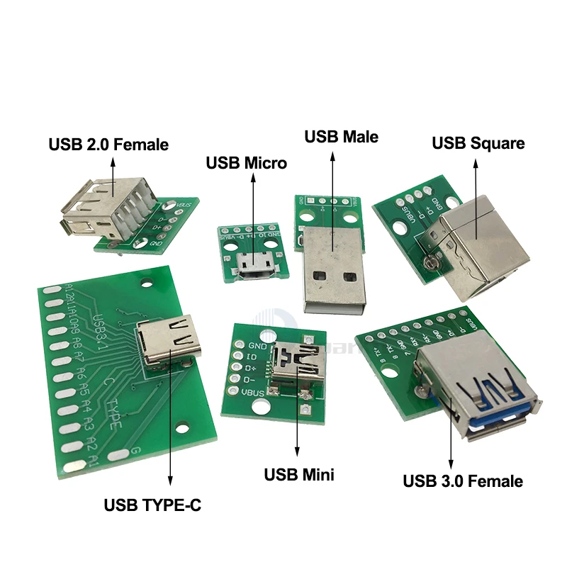 5pcs MICRO USB to DIP Adapter 5pin female connector B type pcb converter WQ 5pcs MICRO USB to DIP Adapter 5pin female connector B type pcb converter WQ