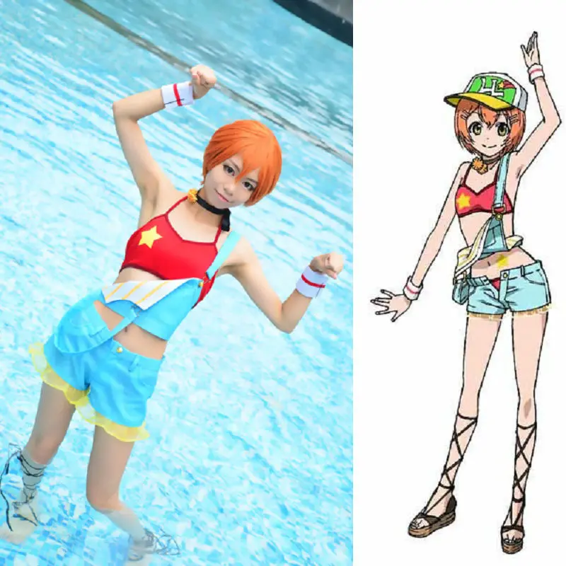 LoveLive! Rin Hoshizora костюм для косплея купальный Biquini бикини mizugi пляжный костюм|rin hoshizora