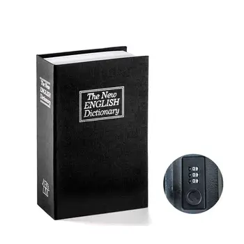 

Book Safe with Combination Lock Dictionary Diversion Book Safe Portable Safe Box, Great for storing Money Jewelry Passport