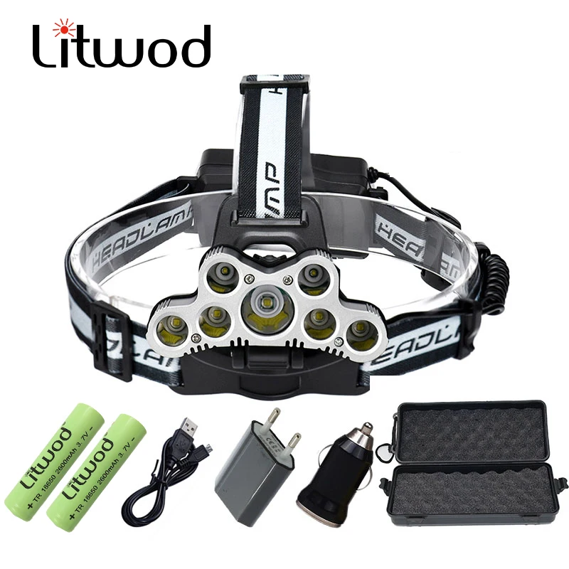 

z202399 7 LEDs CREE LED Headlamp XML T6 Headlight Led Head Lamp Camping Light Fishing Flashlight Torch Rechargeable for 18650
