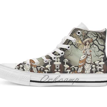 Повседневная парусиновая обувь унисекс с высоким берцем на плоской подошве, Прямая поставка