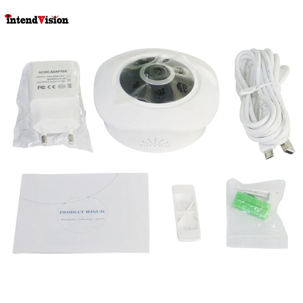 Intendvision панорамная 360 градусов 3MP 1080P h.265 рыбий глаз камера двухсторонняя аудио