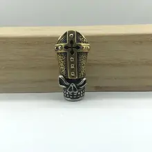 EDC нож бусины латунь папа Череп Бусы на шнурок Паракорд нож инструмент кулон#54