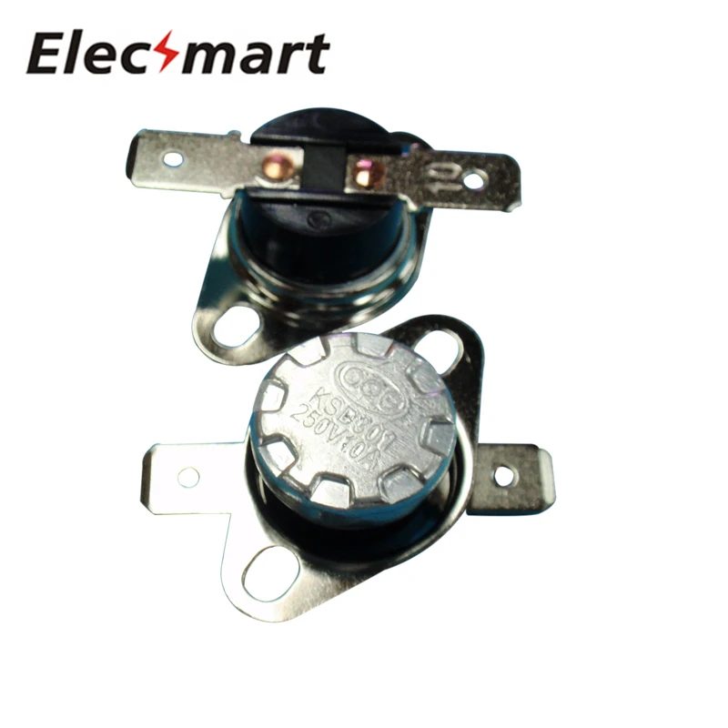 10pcs/lot KSD301 250V 10A Normally Closed Thermostat Temperature