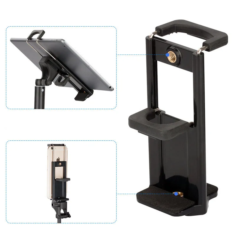 

Spot Black Ipad Clip Tripod Clip 7 Inch 8 Inch Big Clip Support Mobile Phone Flat Double-sided Clip
