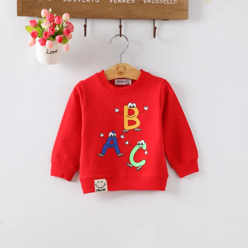 Baby Toddler Kids Boys Girls Spring Autumn T-shirts Audel Cotton Long Sleeve Winter Bottoming TShirt 65-95cm Kids G003