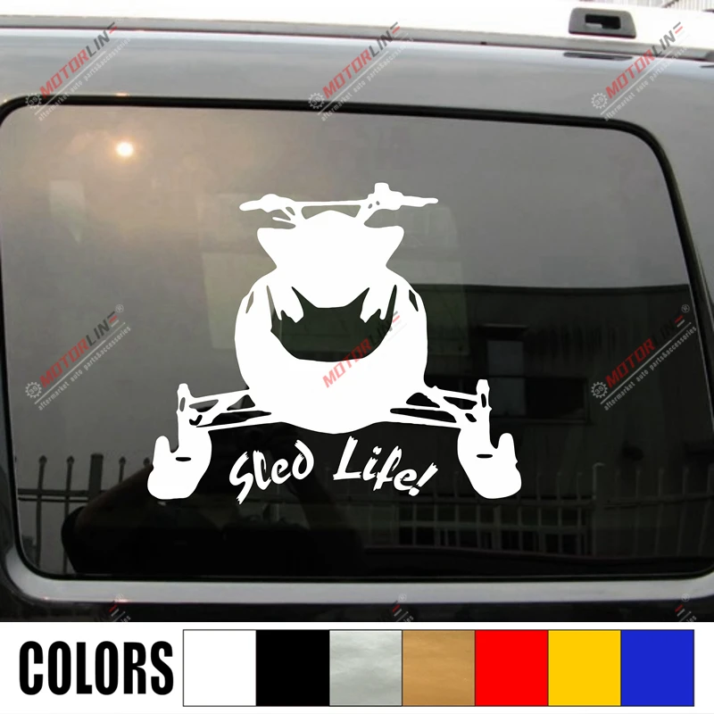 

Sled Life Snowmobile Decal Sticker Car Vinyl pick size color no bkgrd