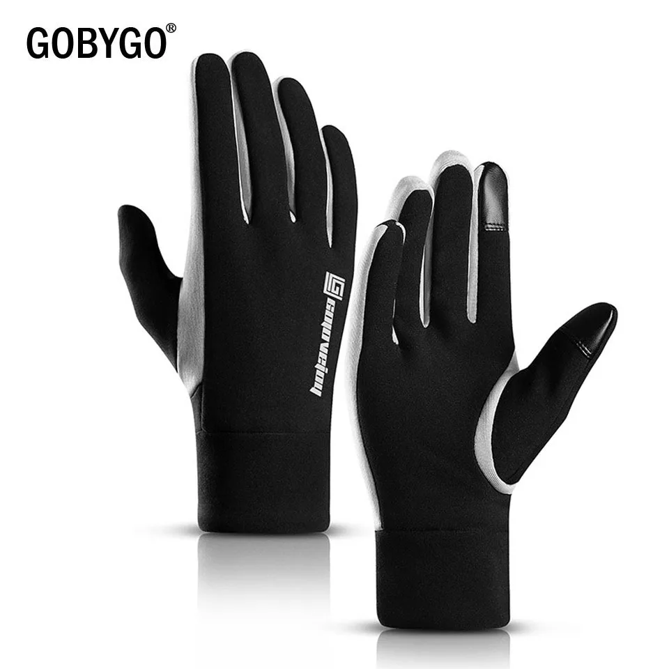 GOBYGO Спорт Полный Палец Велоспорт походные лыжные перчатки для мужчин женские непромокаемые ветрозащитные перчатки зимние теплые перчатки с сенсорным экраном