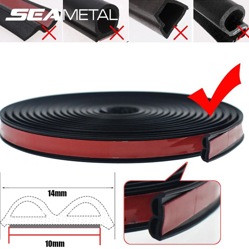 

Car Styling Car Door Seal Strip B Shape Weatherstrip Rubber Cars Sealing Strip Sound Insulation Sealing Sticker Auto Accessories