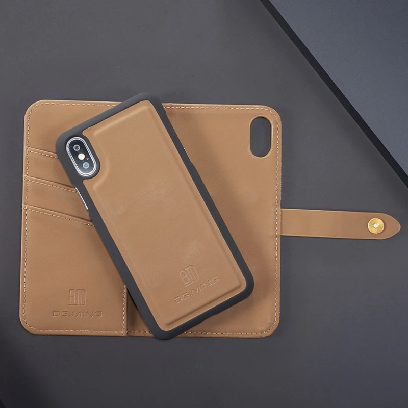 Бизнес кожа чехол для телефона для iPhone X Case карты Бумажник Магнитная Съемная задняя крышка для Coque Apple iPhone X флип чехол Etui