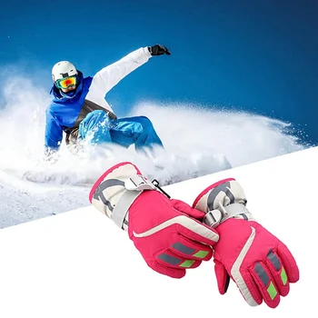 

Boys Girls Waterproof Ski Gloves Children Kids Winter Warm Skiing Gloves Snow Sport Mittens Outdoor Ski Snowboard Cycling