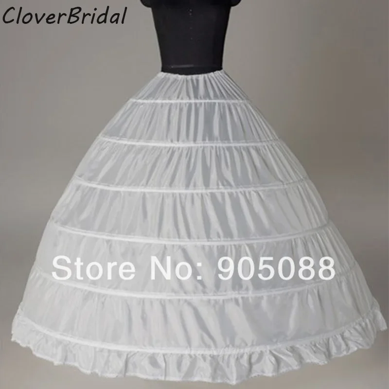 Быстрая Высокое качество 6 Обручи Кринолин Нижняя юбка для свадебное платье аксессуары