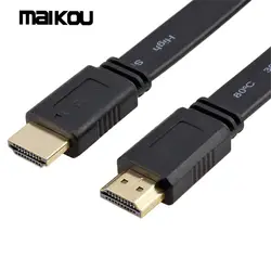 Maikou 3 м HDMI high-definition плоский провод 15-core чисто медный проводник для аудио-видео HD ТВ ТВ PS3 для ПК, версия 1,4