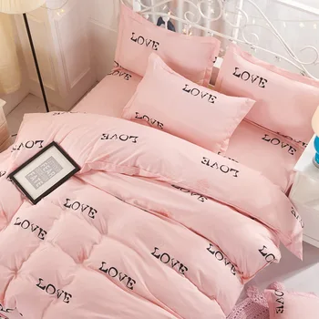 

Bedding Set Cartoon Stripes flowers rabbits clouds warm family pillowcases 4pcs/3pcs Duvet Cover sets Soft Polyester Bed Sheet