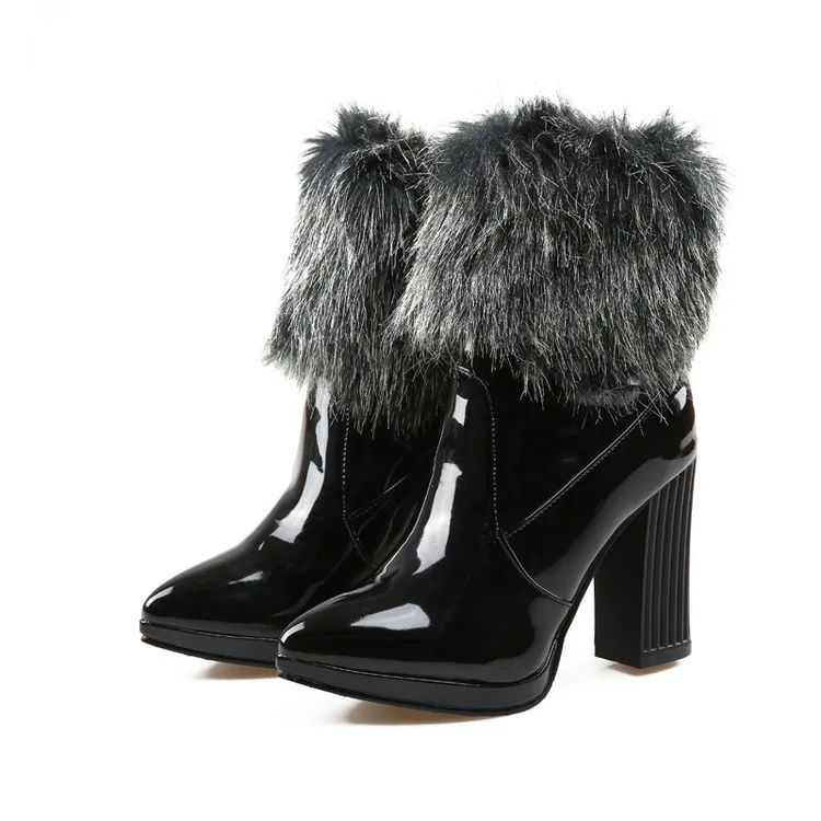 Зимние ботинки зимние женские пикантные ботильоны Zapatos Mujer обувь Челси в