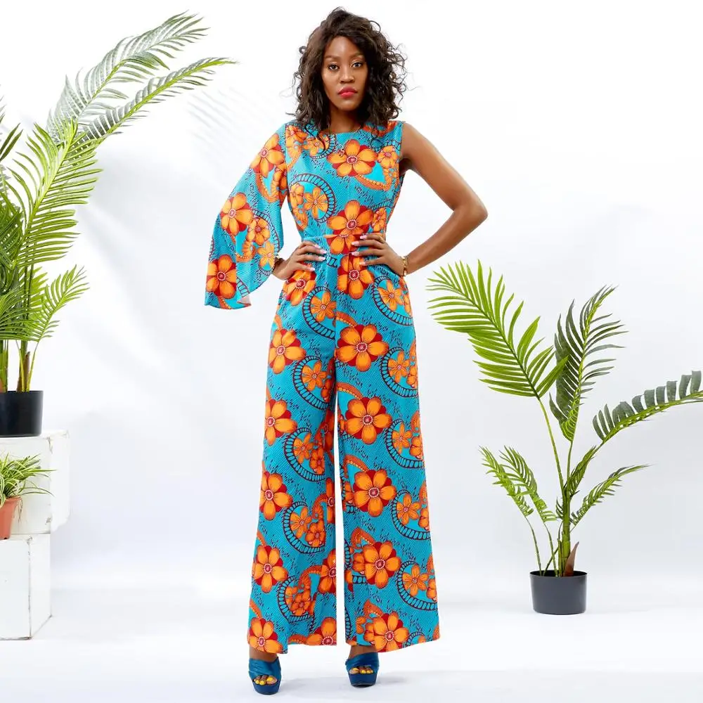 

Shenbolen African clothes women Irregular clothes jumpsuit ankara clothing cotton wax print african clothes