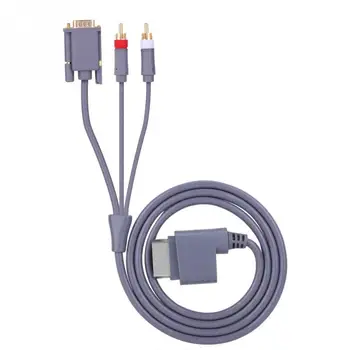 

1.8 m HD Slim Video Audio AV PC Monitor VGA Cable VGA + 2 RCA Video Port Adapter Cable For Xbox 360 Game Console