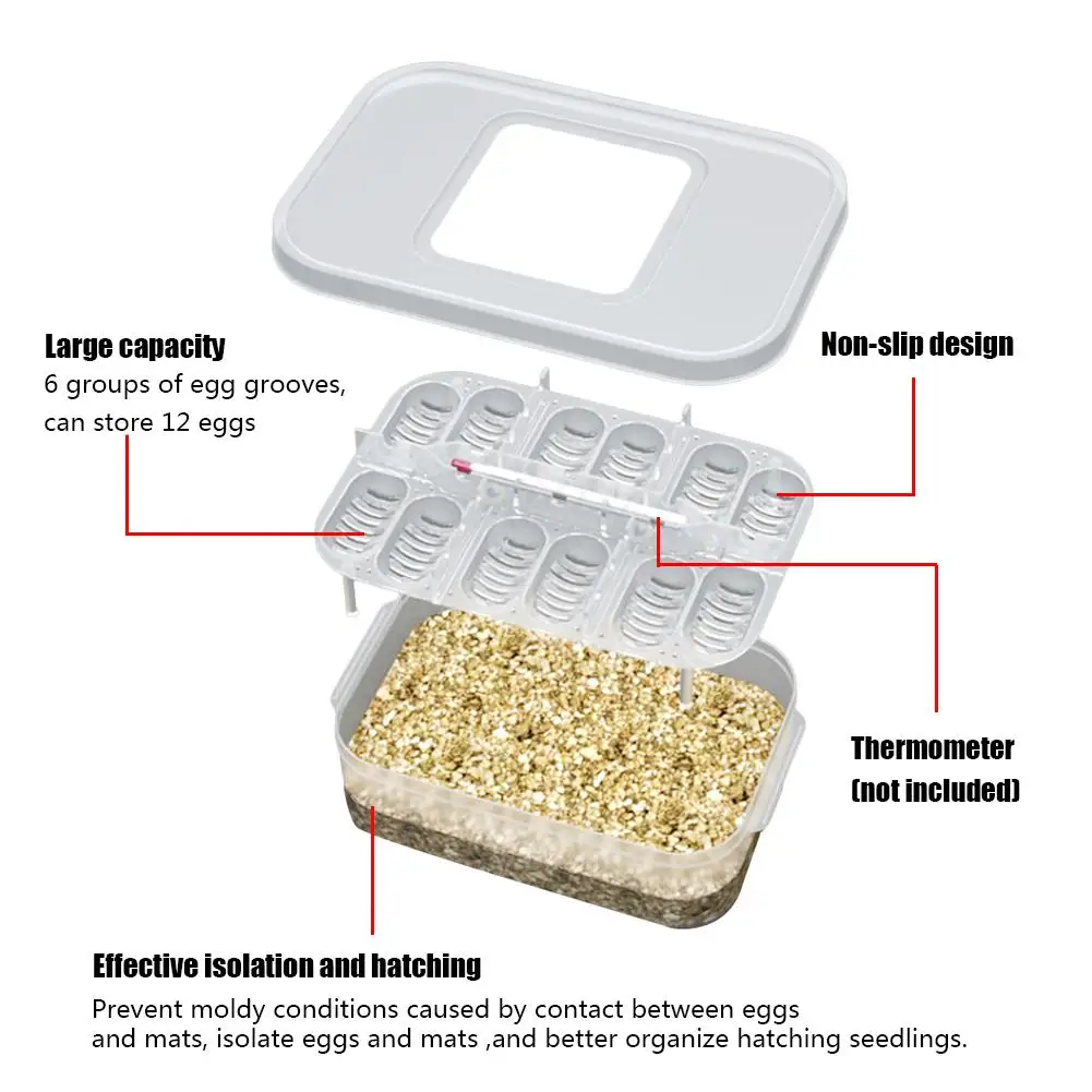 Reptile Breeding Box Professional Reptile Hatching Box Lizard Small Climbing Pet Advanced Incubator With Egg Tray