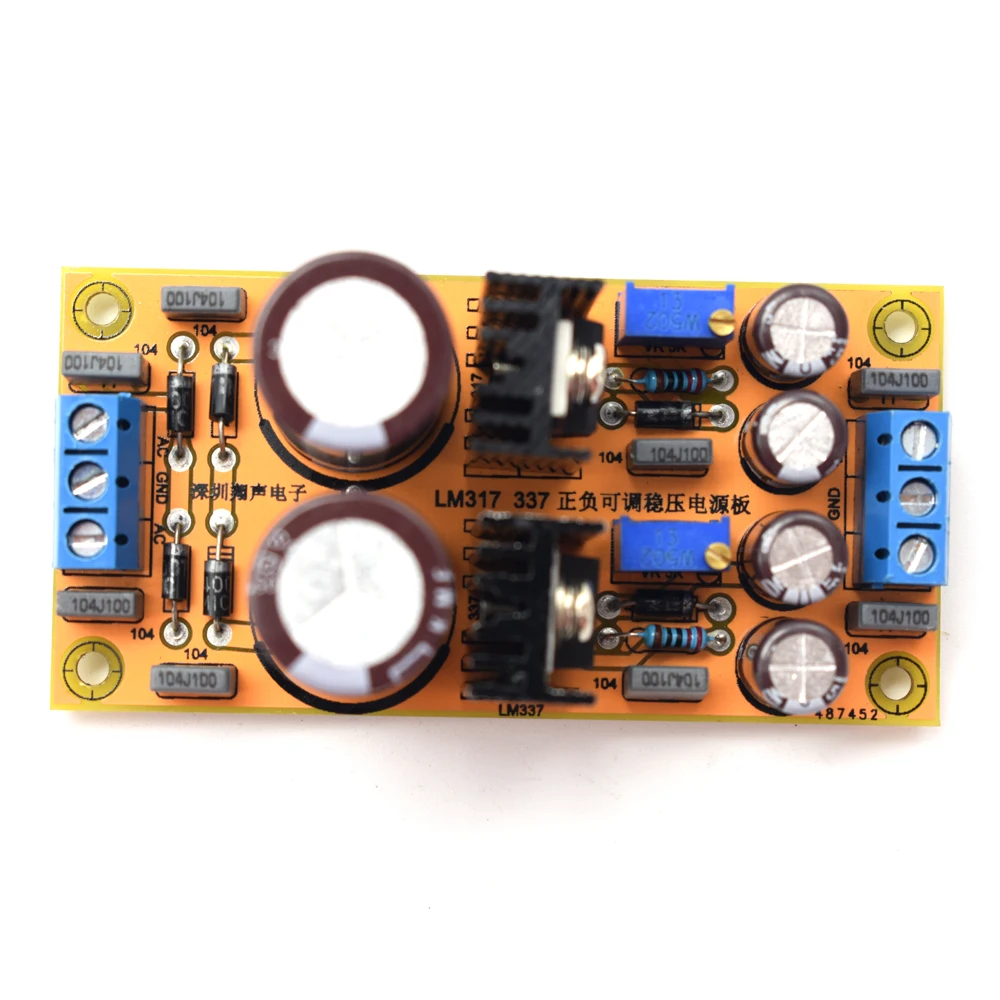 LM317 LM337 DC Регулируемый источник питания Собранный Модуль платы положительный и отрицательный может регулируемый G7-009