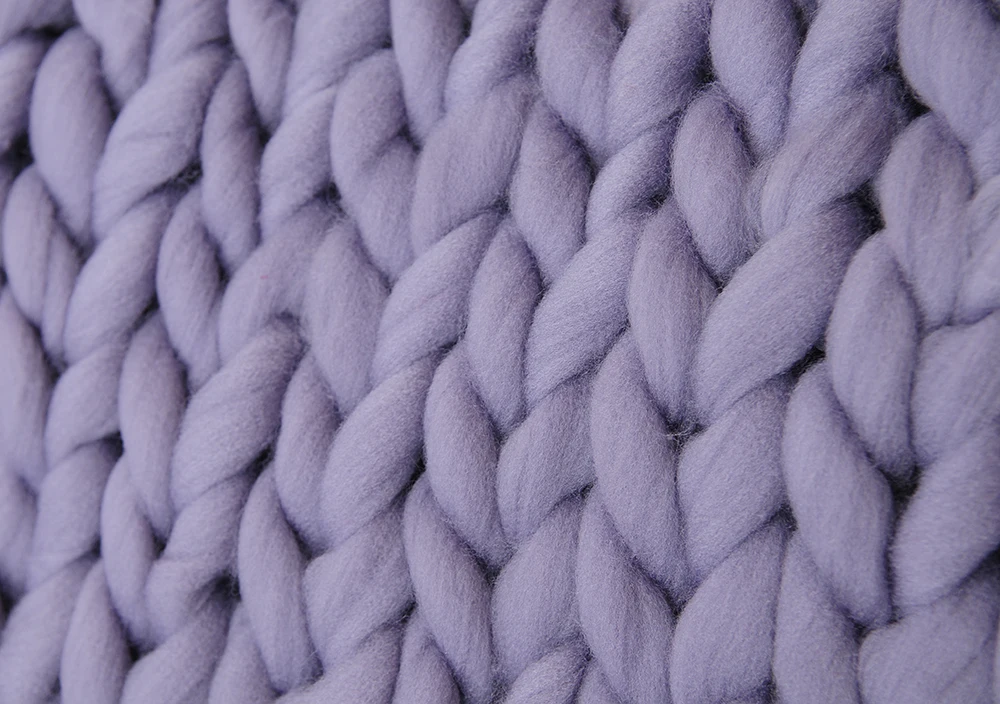 Одеяло крупной ручной вязки крючком толстой линии гигантская Пряжа Вязание одеяло s громоздкий Вязание Пледы для взрослых кровать/диван