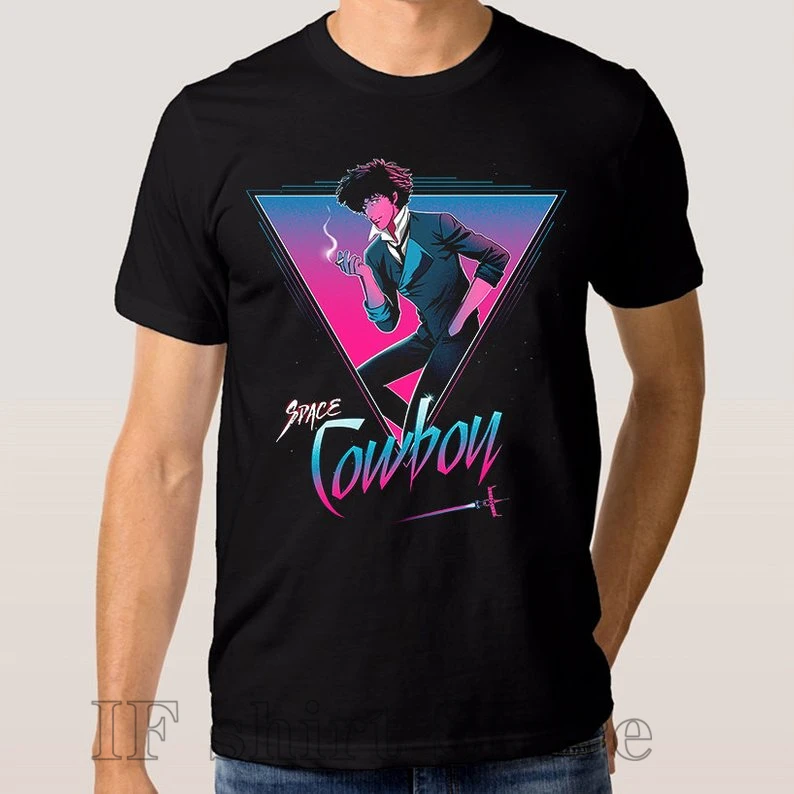 Ковбойская Bebop футболка космическая ковбойская рубашка Retrowave Футболка мужская Wo Мужская футболка унисекс футболка все размеры хлопок с круглым вырезом футболки