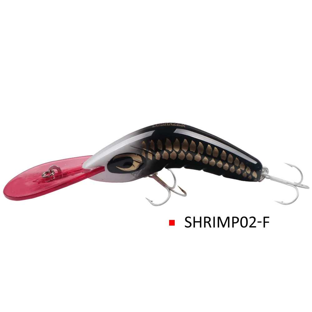 LUSHAZER рыболовная приманка гольян креветка 80R приманка 19 г 80 мм crankbait iscas artificiais para pesca VIB приманка воблер, твердая приманка - Цвет: F