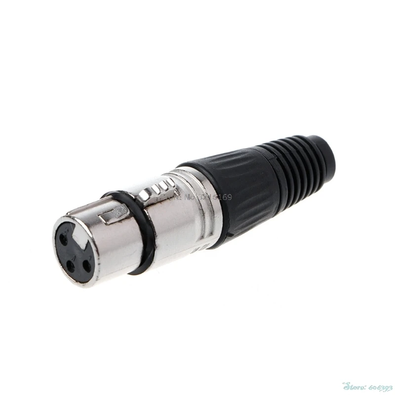 For 1PC Solder Type Mic XLR Female 3 Pin Audio Cable Connector