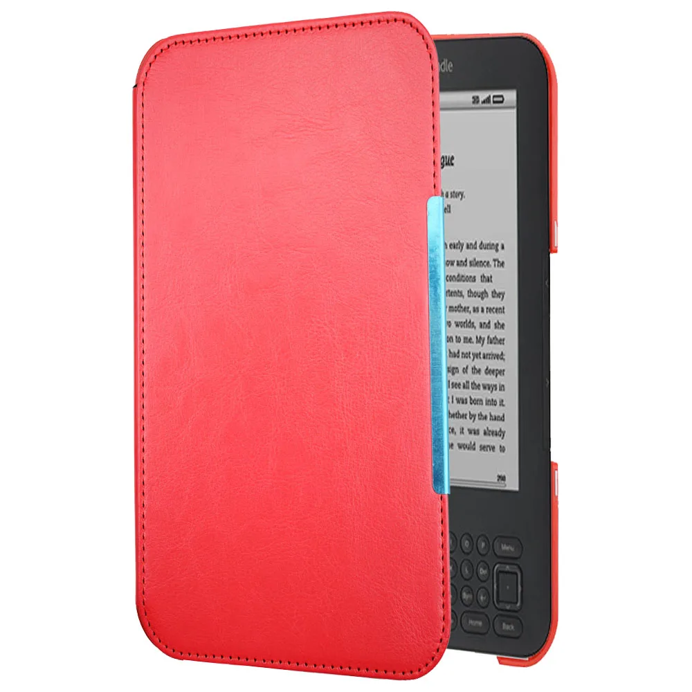 Ultra Slim Leather Cover Case For Capa Kindle 3 3rd Gen Keyboard Ereader Kindle3 Flip Folio Book Cover Magnetic Case kindle case ereader case ereader cover