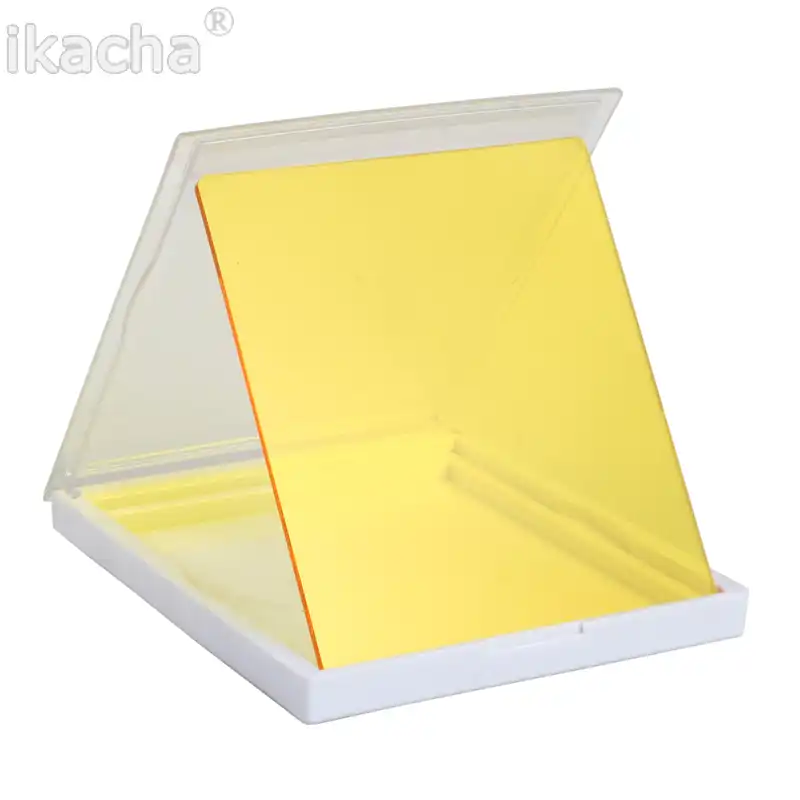 Amarillo Correcci/ón de Filtro de Gel Cuadrado Filtro de Luz Superposiciones de Color KESOTO 2X Blanco