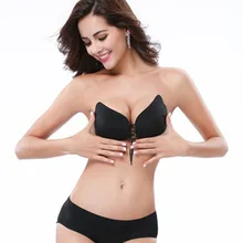 1 pc Sexy Women Strapless Backless Seamless Invisible Bra Self-Adhesive Push Up Free Stick On Wedding Dress Silicone